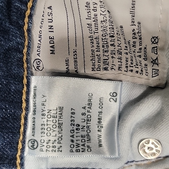 AG Adriano Goldschmied Size 26 "The Stilt Roll-Up" Cigarette Roll-Up Jean, GUC - Picture 9 of 13